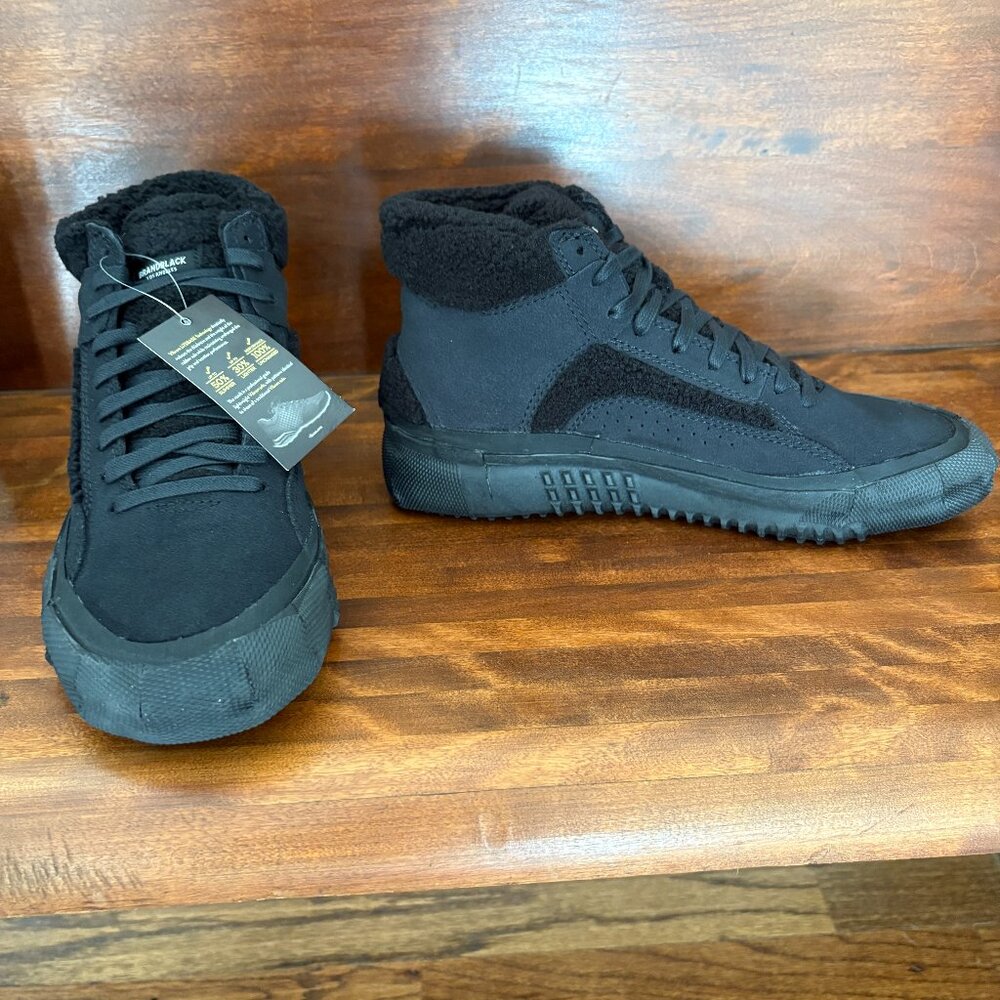 Brandblack Capo Faux Shearling Black Sneakers High Top Suede Vibram Shoe 9.5